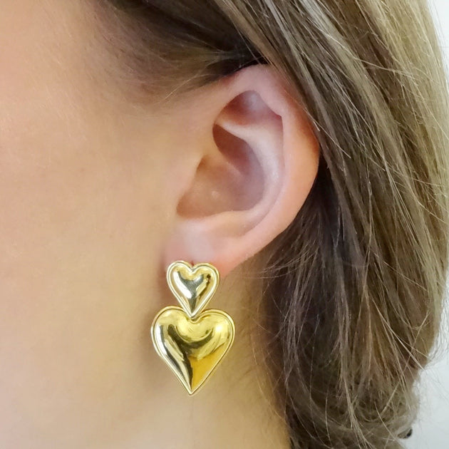 Preppy Heart Key Earrings - 2Jewels