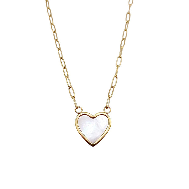 Mother of Pearl Heart Necklace, Gold Pearl Heart Necklace, Pearl Heart Charm Necklace, Mother of Pearl Silver Heart Necklace Sterling Silver 18k Gold, White Gold Pearlescent Heart Necklace Gold, Pearl Heart Dainty Necklace. Simple Pearlescent Heart Necklace.