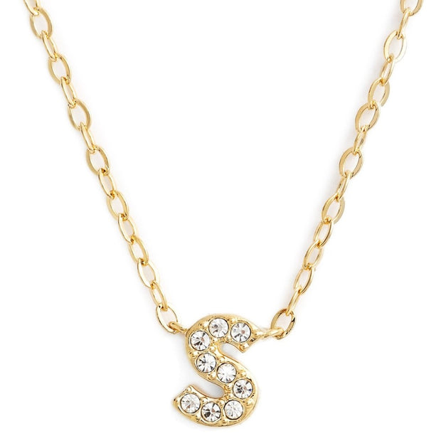 KIKICHIC This delicate CZ pavé letter S initial necklace is perfect for every day. Adorable initial necklace featuring in silver and 18k gold finish with CZ stone. Simple, delicate and elegance, perfect to match your outfit for everyday wear or for a special event. Dainty, simple, elegant and sweet design made to keep your loved one near your heart. The perfect gift to celebrate birthday, anniversary, valentine's, Christmas or more.