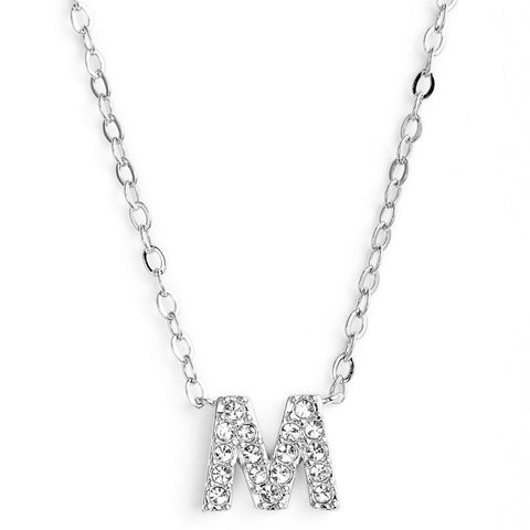 KIKICHIC This delicate CZ pavé letter M initial necklace is perfect for every day. Adorable initial necklace featuring in silver and 18k gold finish with CZ stone. Simple, delicate and elegance, perfect to match your outfit for everyday wear or for a special event. Dainty, simple, elegant and sweet design made to keep your loved one near your heart. The perfect gift to celebrate birthday, anniversary, valentine's, Christmas or more.
