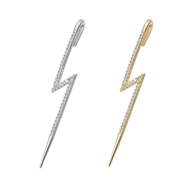 Lightning Bolt Edgy Hook Pin Ear Cuff Earring