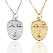 Artsy Picasso Face Necklace