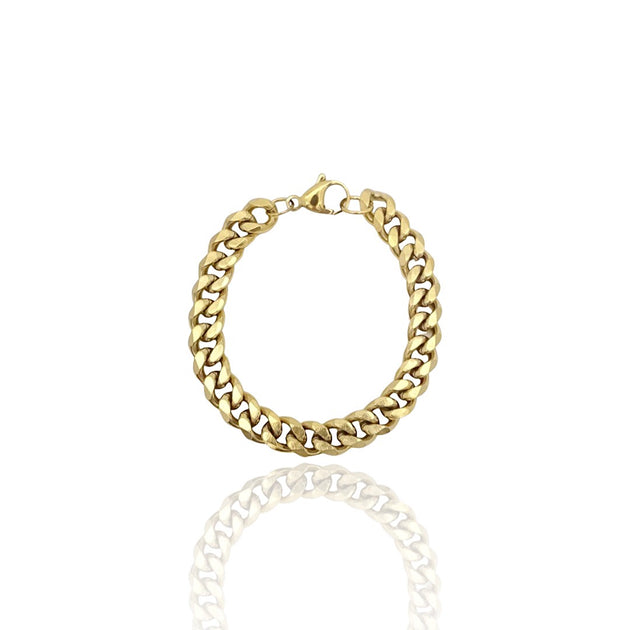 14K Chunky Cuban Curb Link Chain Bracelet – Baby Gold