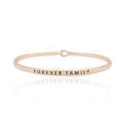 KIKICHIC Delicate Thin Family is Forever Words Cuff, Thin Forever Family Script Cuff Bracelet, Skinny Family Bracelet, Stacking Best Family Bracelet in Sterling Silver, Gold Fill Family Parents Bracelet Cuff, Personalizer Engraved Bracelet, Forever Family Thin Bangle Gold, Family for Life Stamp Bracelet