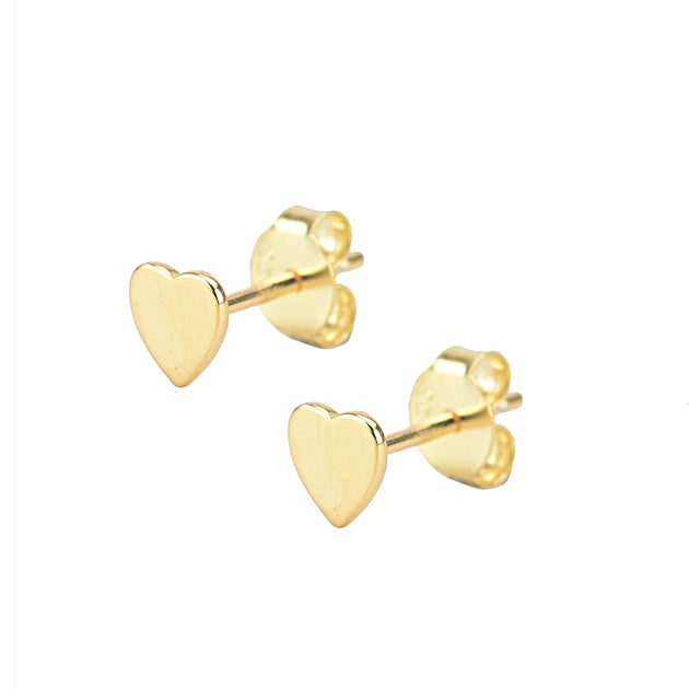 即購入OK】Heart Tag Stud Earrings - ピアス(両耳用)