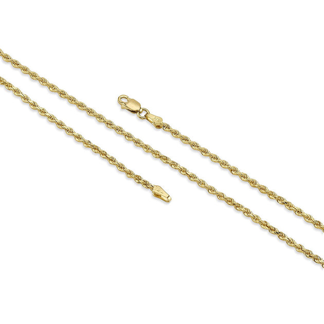 Gold Stainless Steel Rope Chain Necklace Lisa Angel Jewellery Collection Minimal Minimalist Gold