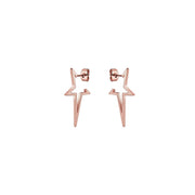 KIKICHIC Open Stars Stud Earrings in Rose Gold
