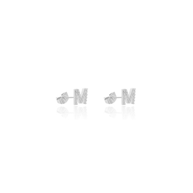 Letter M Stud Earrings