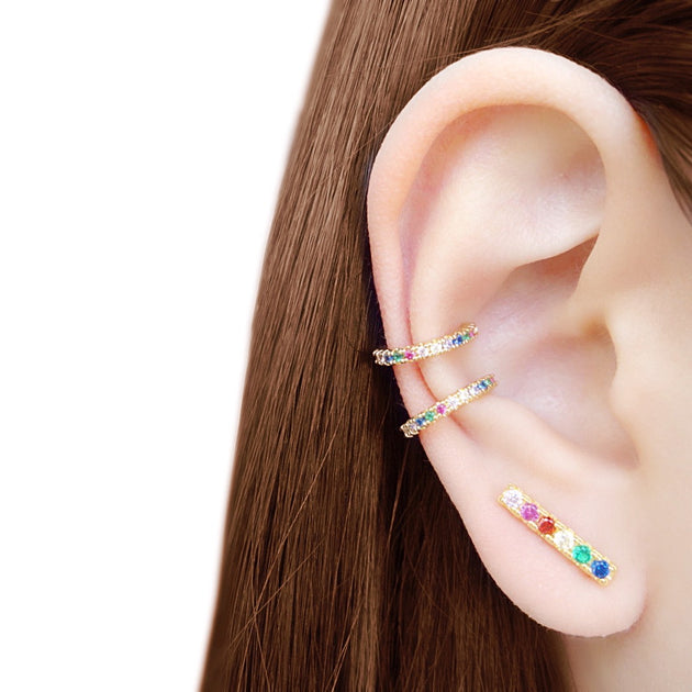 Rainbow bar online earrings