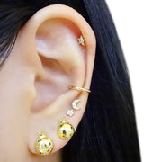 KIKICHIC Multicolor Ladybug Stud Earrings, Rainbow Lady Bug Stud Sterling Silver (925), Rainbow Stud Earrings, Cute Rainbow Stud Earrings, Rainbow Ladybird Stud Earrings.