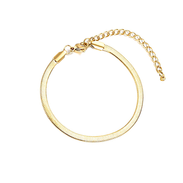 9ct gold snake chain bracelet discount