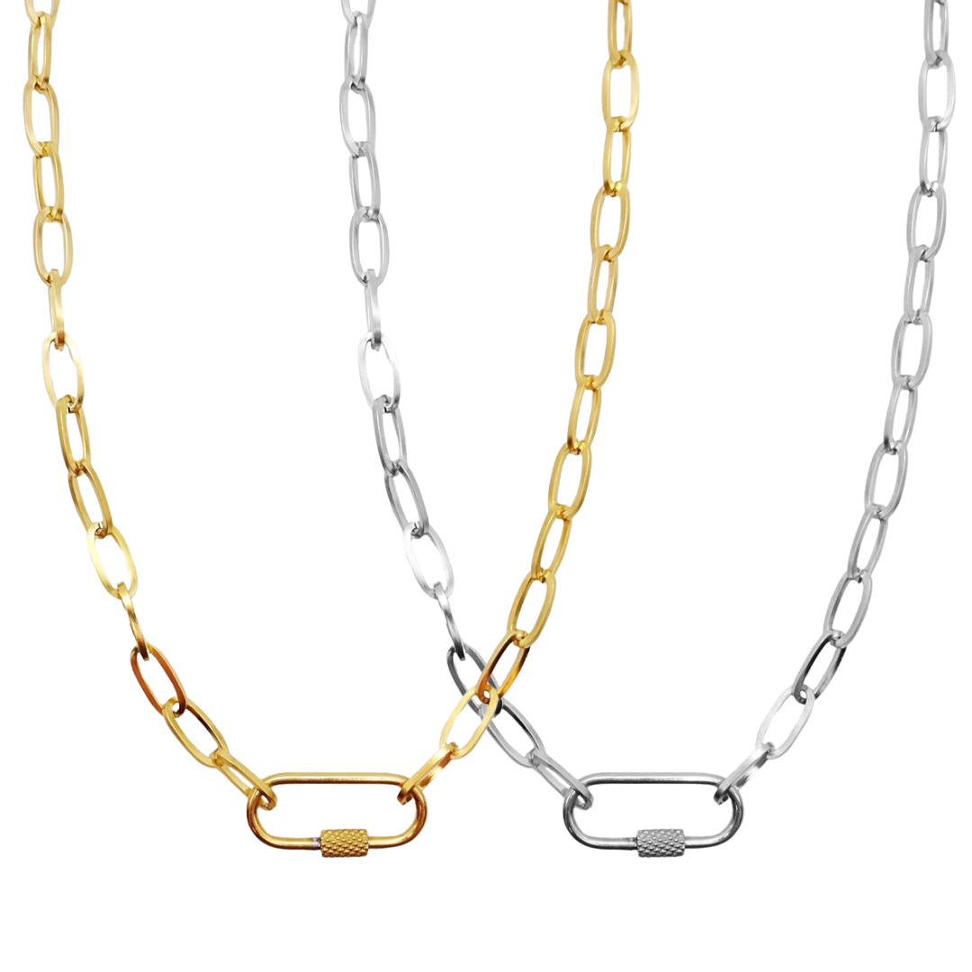 KIKICHIC | NYC | Open and Close Carabiner Paper Clip Link Chain
