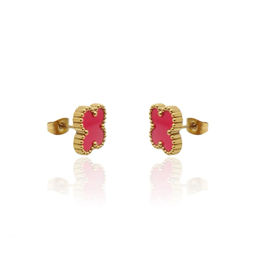 KIKICHIC | NYC | Small Clover Leaf Stud Earrings 14k Gold
