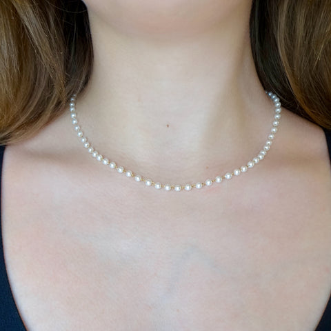 18k Gold Filled Pearl Chain Necklace, Pearl Charms Chain Necklace, Mother of Pearl Chain Linked, Beaded Pearl chain Necklace, Pearl Link Necklace, Classic Pearl Necklace.