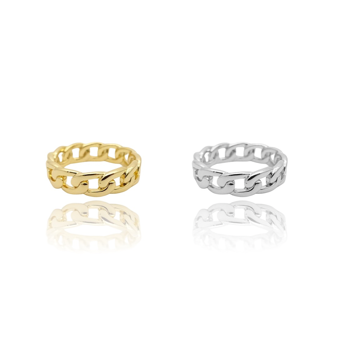KIKICHIC | NYC | Cuban Curb Chain Link Ring Stainless Steel Anti