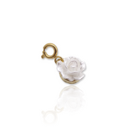 White Rose Flower Charm