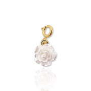 White Rose Flower Charm