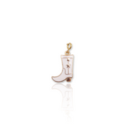 White Cowboy Boot Charm