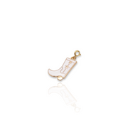 White Cowboy Boot Charm