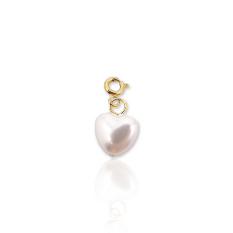 Pearl Heart Shape Charm – KIKICHIC Pearl Heart Shape Charm – KIKICHIC