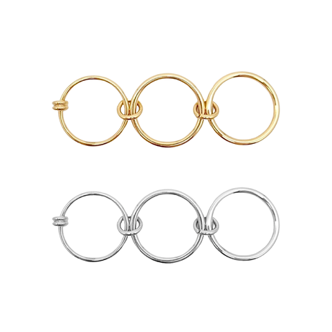 Dainty Multi Link Connected Ring Gold Stainless Steel, Multi Link Connected Ring Gold, Thin Stackable Connected Link Ring Gold, Silver Dainty Connected Ring Gold, Simple Extra Thin Connected Ring Silver, Modern Link Simple Stack Ring, Anti Tarnish Thin Connected Link Gold Rings. Interlocking Rings 14k Gold. Interlocking Rings in Silver.