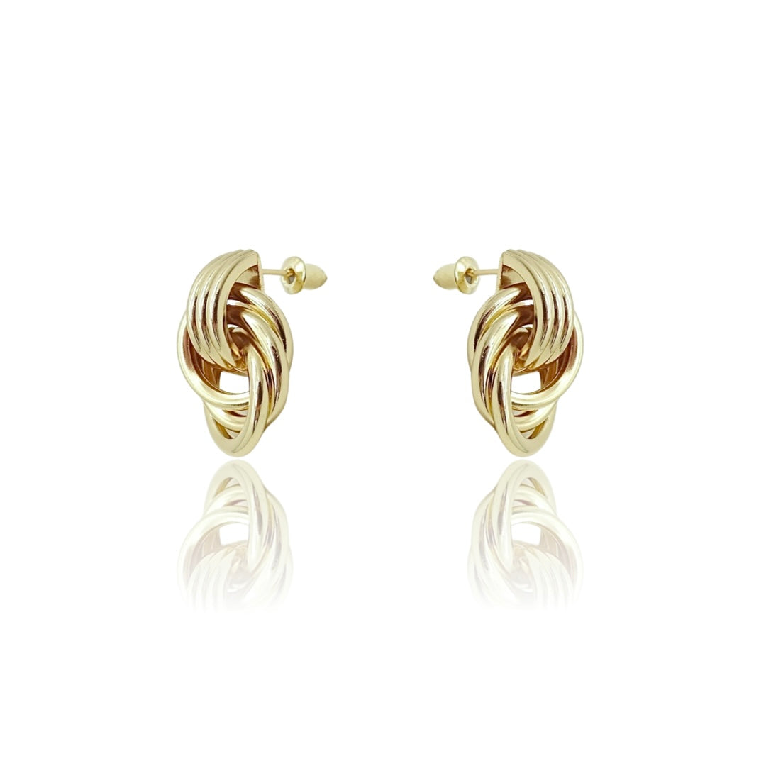 KIKICHIC | NYC | Dangling Triple Knot Stud Earrings in Silver