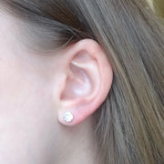 KIKICHIC CZ Diamond Stud Earrings, Silver Sparkle Stud Earrings, Diamond Stud Earrings, Stud Earrings, Sterling Silver Diamond Stud Earrings, Mini Diamond Stud Earrings, White Gold Diamond Stud Earrings