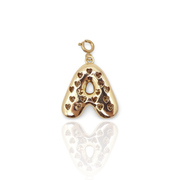 Bubble Initial Letter A Charm