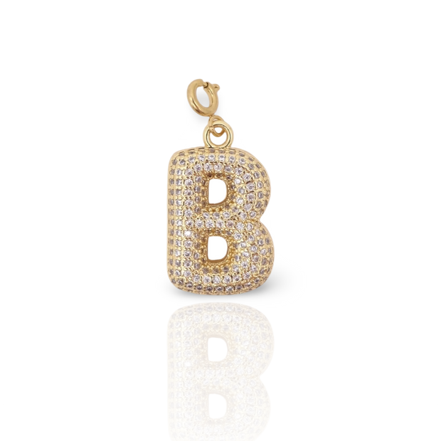 Bubble Initial Letter B Charm