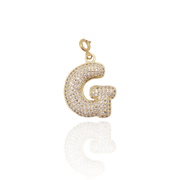 Bubble Initial Letter G Charm