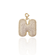 Bubble Initial Letter H Charm