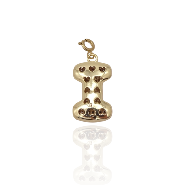 Bubble Initial Letter I Charm