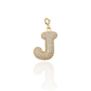 Bubble Initial Letter J Charm