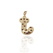 Bubble Initial Letter J Charm