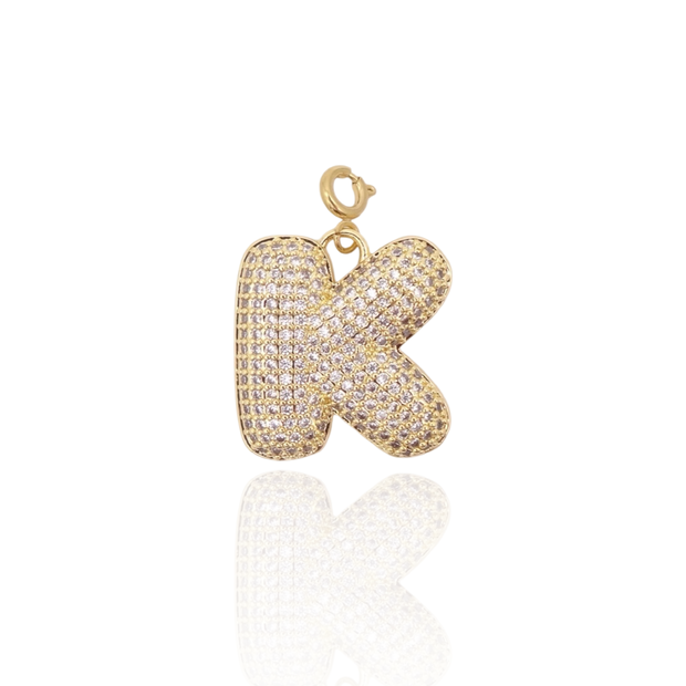 Bubble Initial Letter K Charm