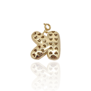 Bubble Initial Letter K Charm