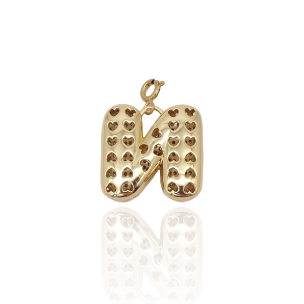 Bubble Initial Letter N Charm