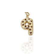 Bubble Initial Letter P Charm