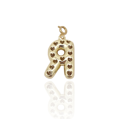 Bubble Initial Letter R Charm