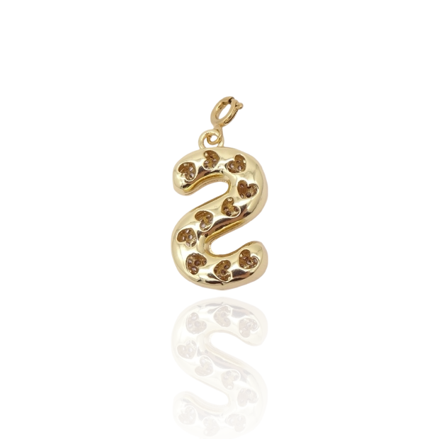 Bubble Initial Letter S Charm