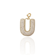 Bubble Initial Letter U Charm