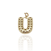 Bubble Initial Letter U Charm