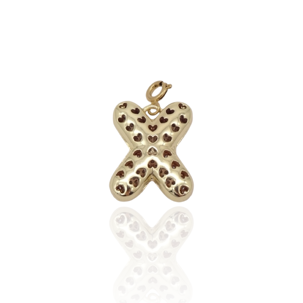 Bubble Initial Letter X Charm