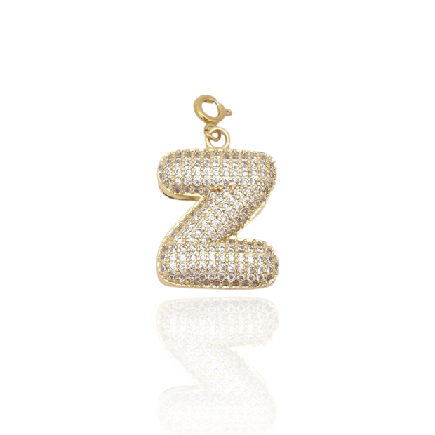 Bubble Initial Letter Z Charm