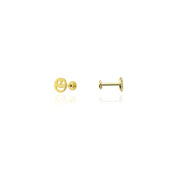 Cartilage Mini Smiley Face Yellow Gold Stud Earrings, 14k Gold Happy Face Tiny Earrings Tragus, Emoji Face Earrings Helix, 14k Gold Smiley Face Earrings Conch Everyday, Gold Smiley Face Flat Back Stud Earrings, Happy Face 14k Gold Flat Screw Back Stud Earrings. Silver Happy Face Tiny Earrings