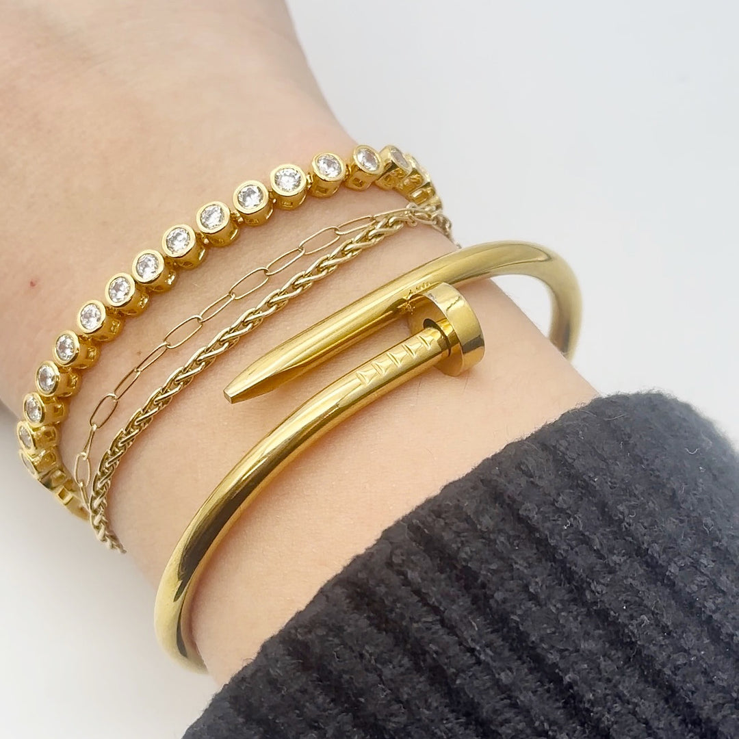 Gold Nail Bangle hotsell Bracelet