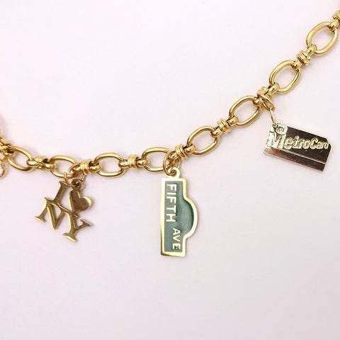 Iconic NYC Charm Necklace in Gold