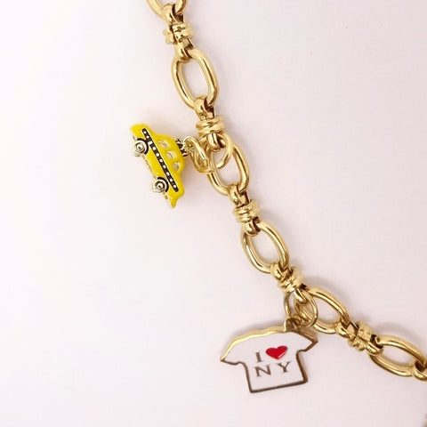 Iconic NYC Charm Necklace in Gold