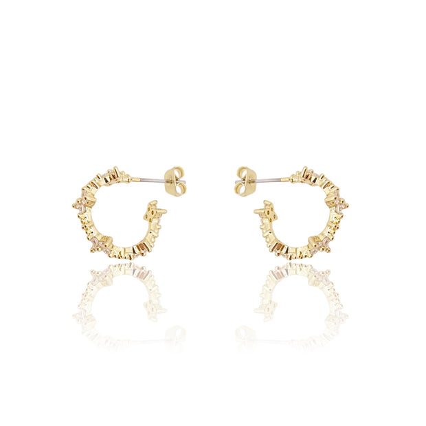 14k Gold Light CZ Pave Clover Hoops, Silver Mini CZ Pave Clover Hoop Studs Earrings, Studs CZ Clover Hoops, Mini Clover Hoops Studs Hypoallergenic, Vermeil 14k Gold Clover Diamond Lightweight Hoops Studs Earrings, Gold Filled Clover Hoops Earrings 13 mm, Classic Mini Clover Studs Silver Lightweight, 10 mm Size Small Clover Pave Gold Studs, High Polish Small Clover Studs Earrings. Van Cleef Clover Earrings. Tiffany and Co. Clover earrings. 
