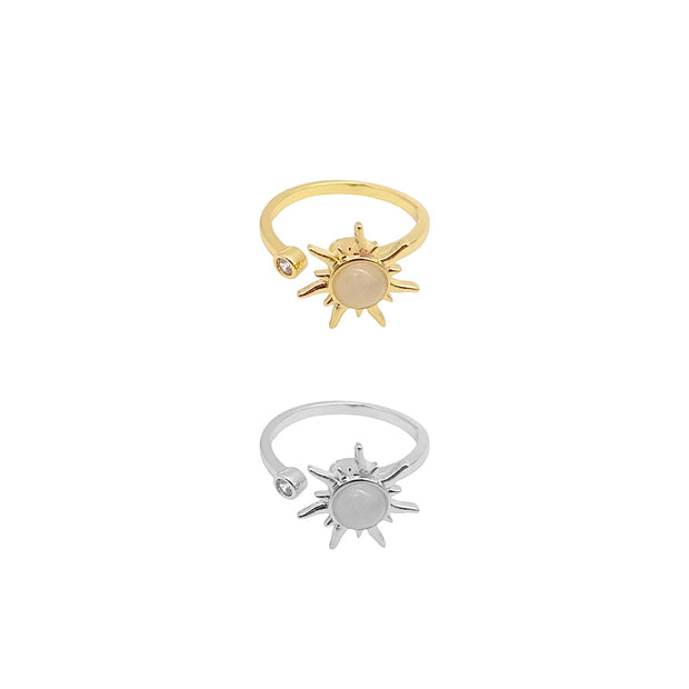 CZ Starburst Fidget Ring Sterling Silver (925), CZ Starburst Fidget Ring in 14k Gold. Dainty Adjustable Fidget Ring 14k Gold, Dainty Adjustable Fidget Ring Sterling Silver. Thin Stackable Stress Relief Ring. Anxiety relief Ring. Sterling Silver Fidget Spin Ring. 14k Gold Fidget Spin Ring. CZ Starburst Open Ring Gold, CZ Starburst Minimalist Open Ring Adjustable 14k Gold and Sterling Silver.